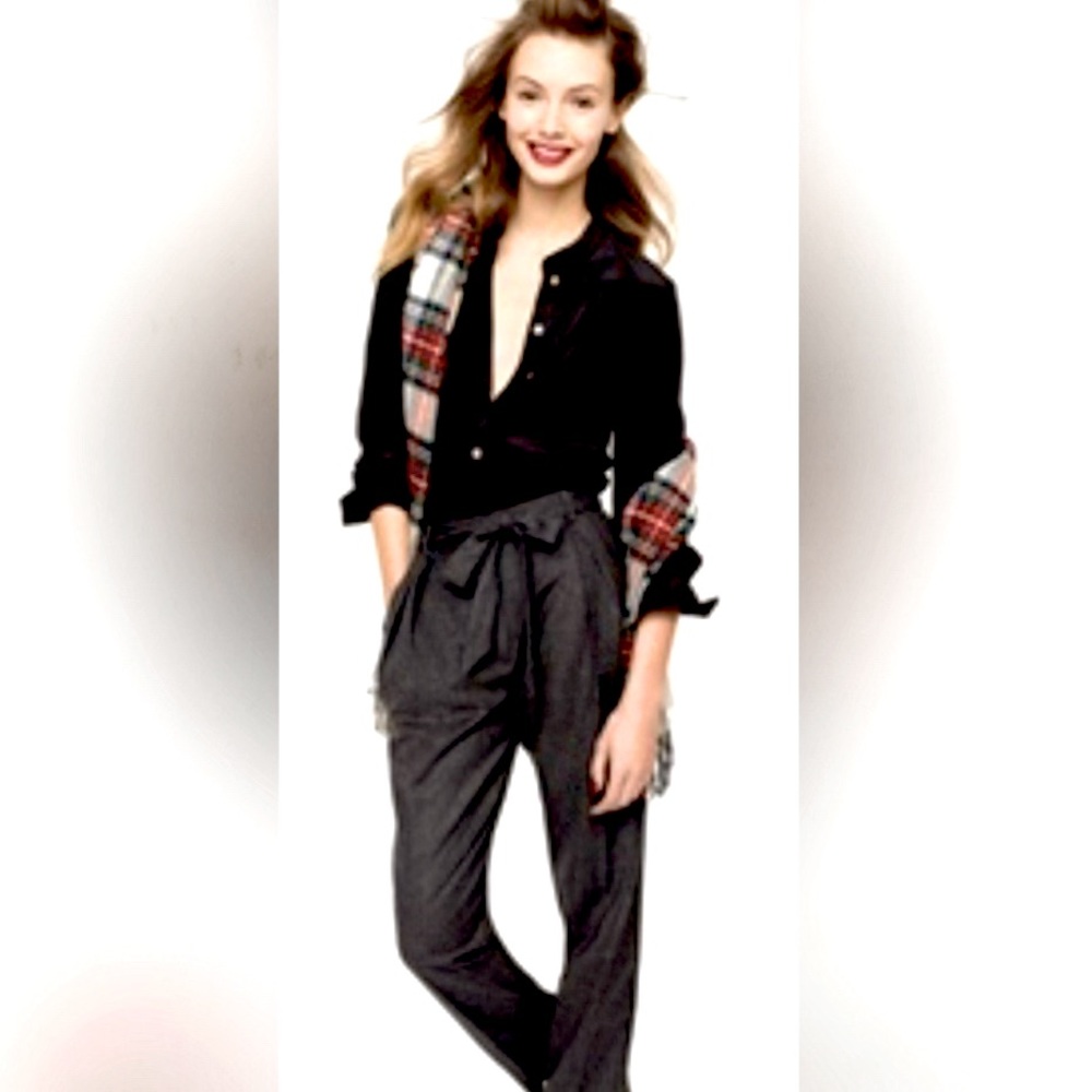 Jules & Leopold Metallic Shimmer Tie Waist Pants